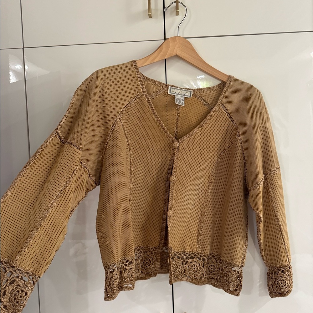 Vintage Leather Cardigan